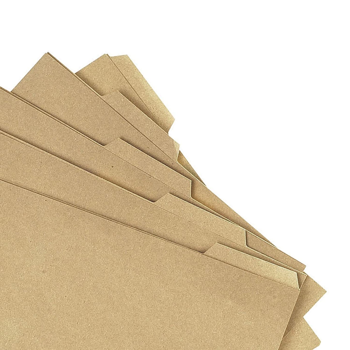 Q-Connect Kraft Tabbed Folder 170gsm 356x240mm Buff, Pack of 100