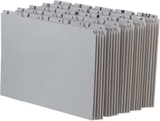 Pendaflex PN925 Recycled Top Tab File Guides, 1/5 Tab, Gray