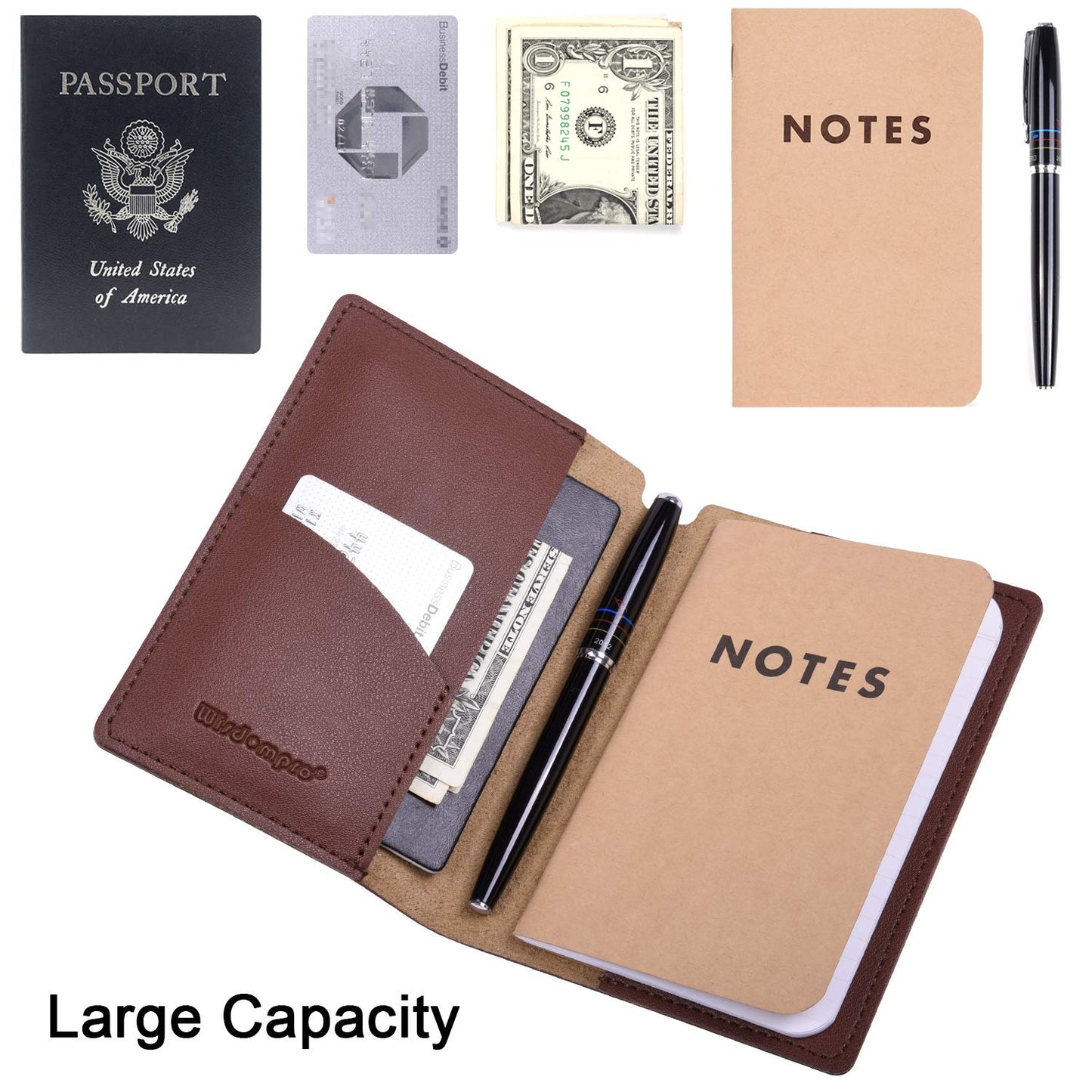 PU Leather Journal Cover 2 Pack for 3.5" x 5.5" Notebooks - Blue-CentralDepot247
