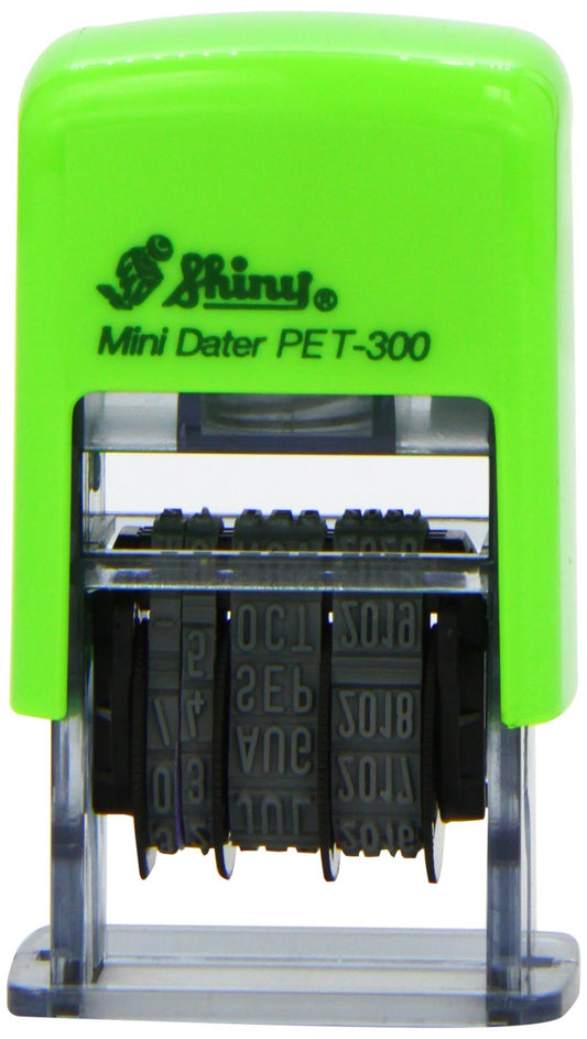 Self Inking Date Stamp - 3.8mm Character Height, Green Ink
