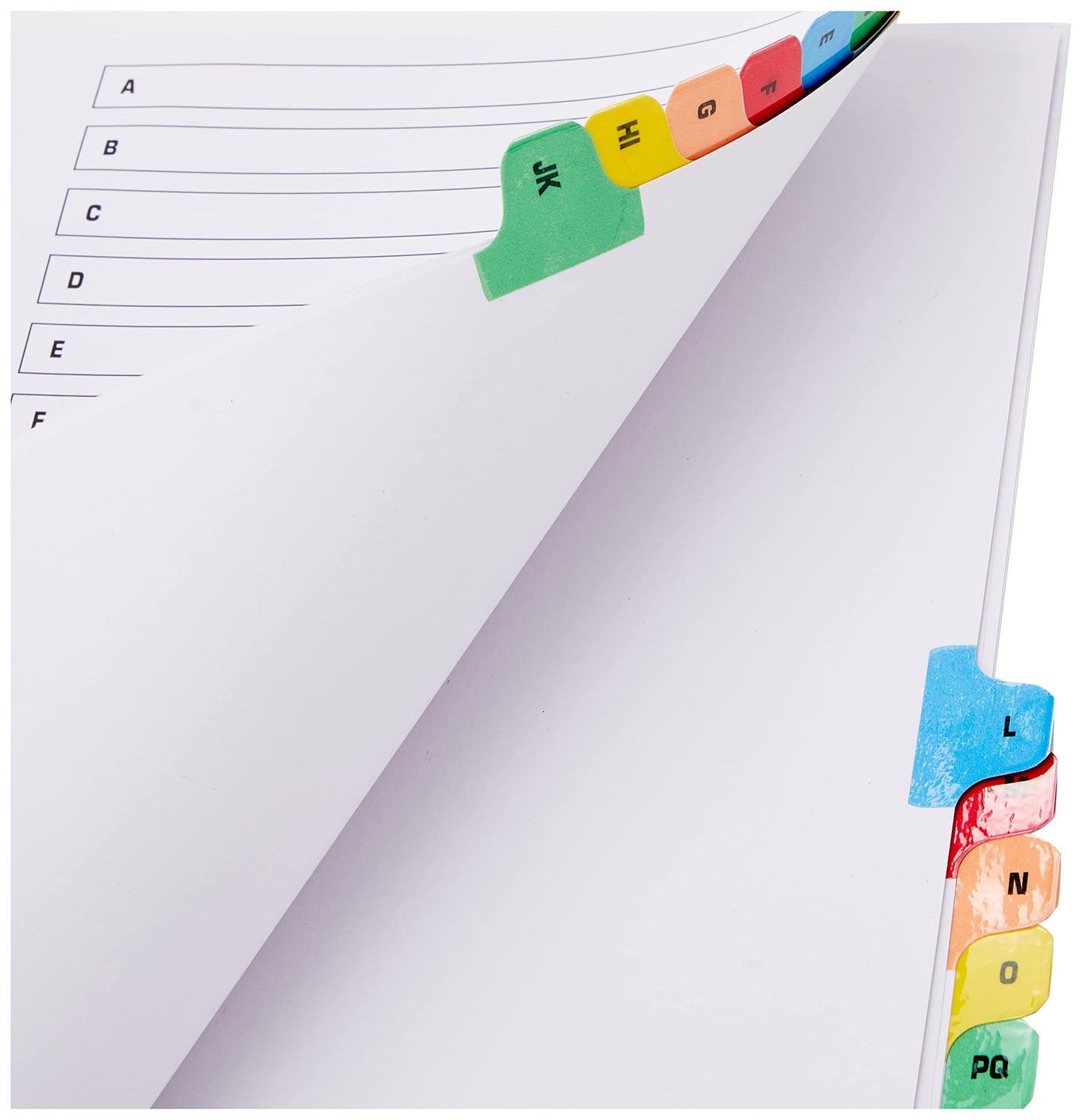 Q-Connect A-Z 20-Part Reinforced Multi-Colour A4 Index Tabs-CentralDepot247