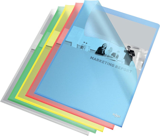 Rexel Quality A4 Document Folder, Assorted Colours, Pack of 25