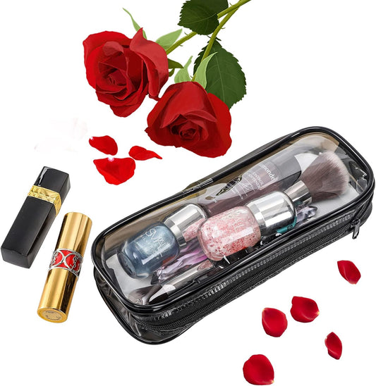 10 Pack Clear Zipper Pencil Case - Big Capacity Makeup Pouch-CentralDepot247