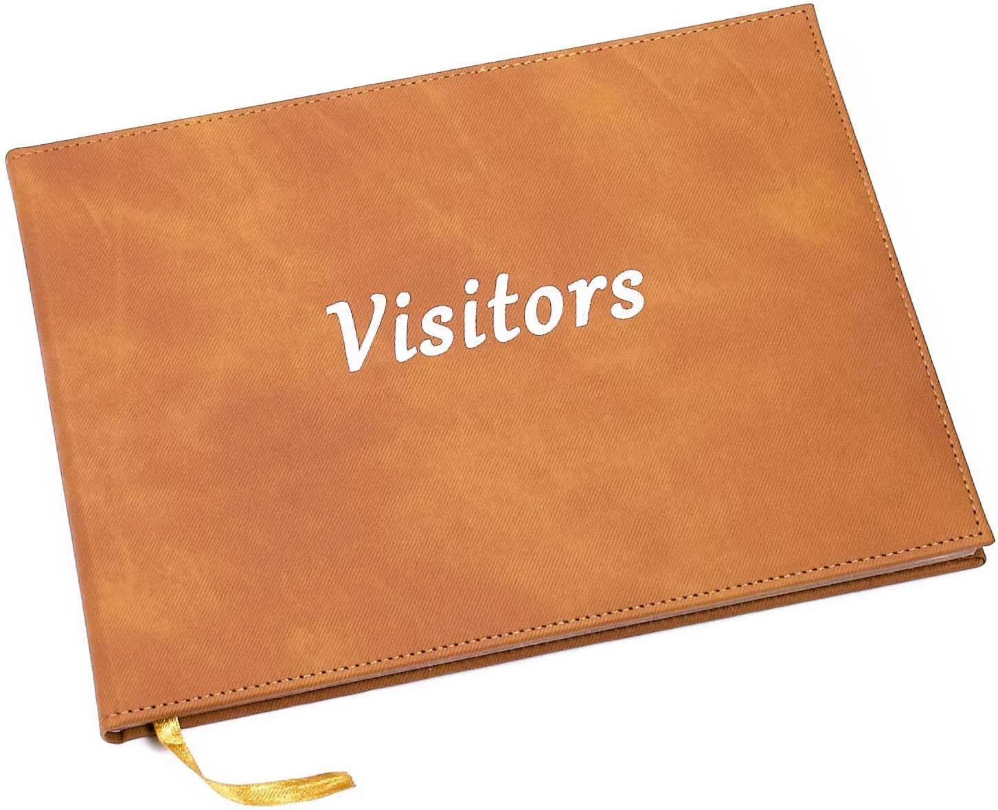 Visitors Book with Tan Leather Cover | 600 Entry Guest Book-CentralDepot247