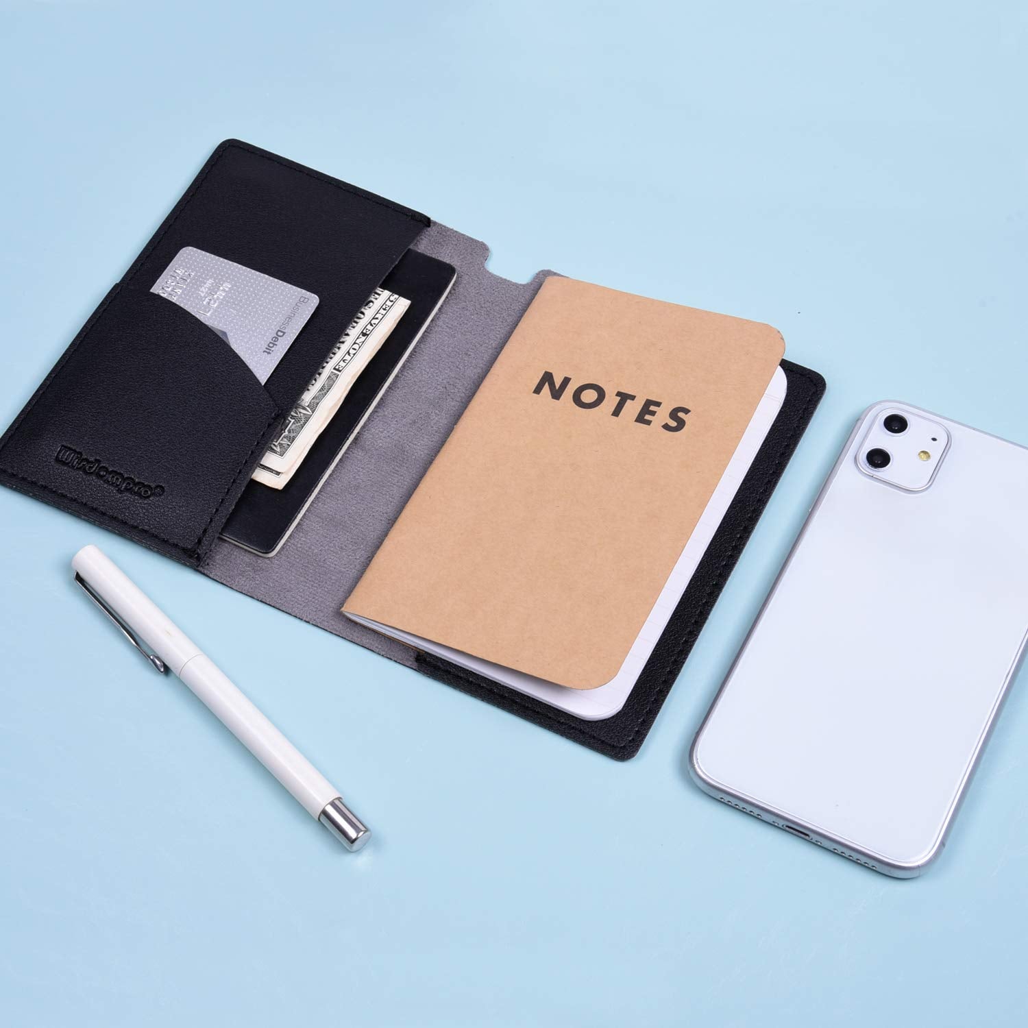 PU Leather Journal Cover 2 Pack for 3.5" x 5.5" Notebooks - Blue-CentralDepot247