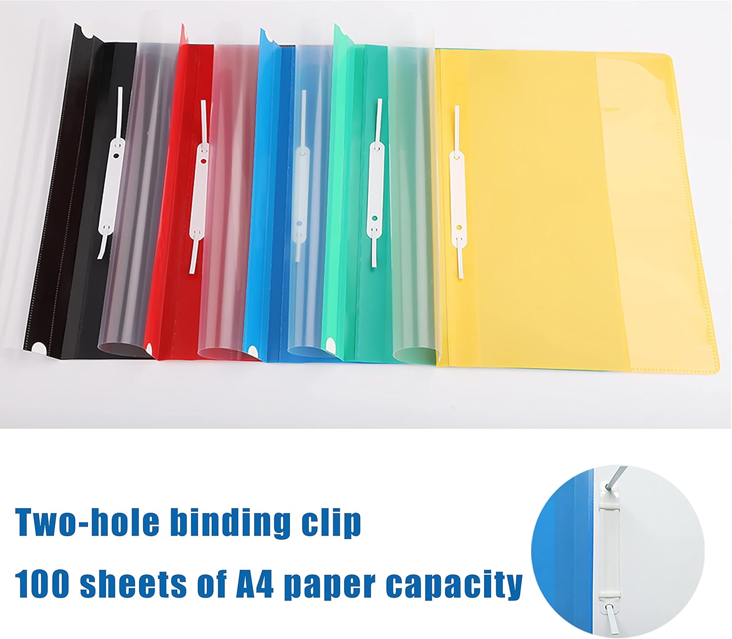 10 Pcs A4 Project Folder Plastic Wallets - Assorted Colors