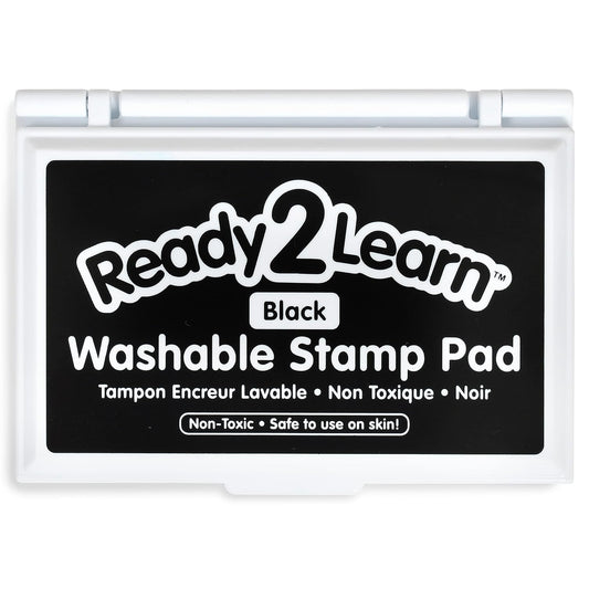 READY 2 LEARN Washable Stamp Pad - Black, Non-Toxic, Fade Resistant