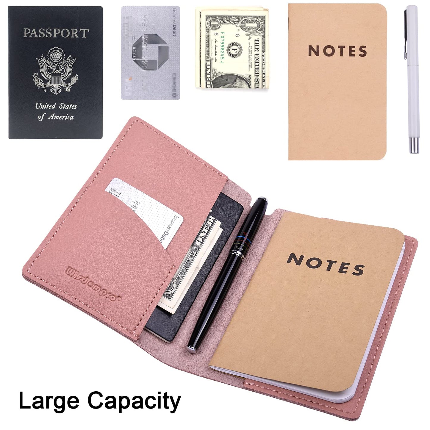 PU Leather Journal Cover 2 Pack for 3.5" x 5.5" Notebooks - Blue-CentralDepot247