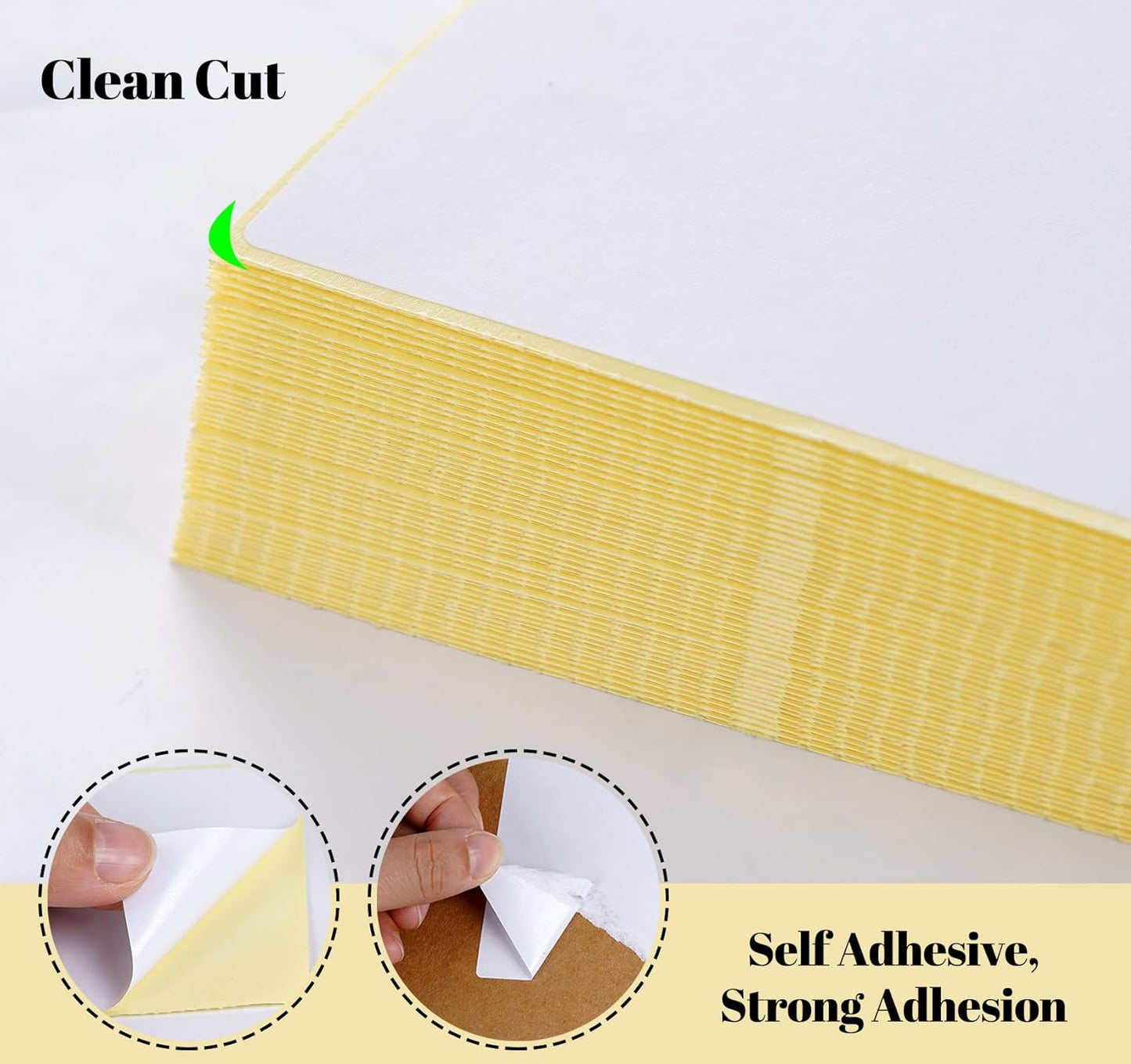 100 Large Plain White Sticky Postage Labels 100 x 75 mm, Self Adhesive