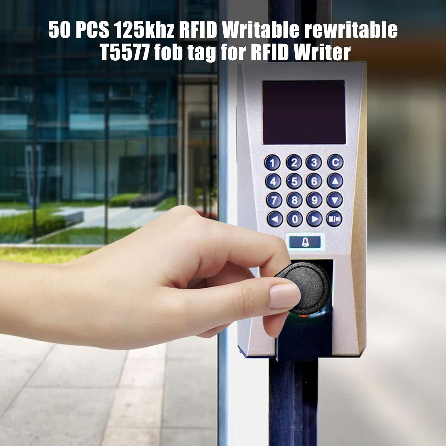 Proximity ID Card Key - 50pcs 125kHz RFID Rewritable Keyfobs