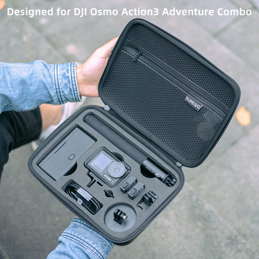 SUREWO Surface-Waterproof DJI Action 5 Pro Carrying Case,Travel Portable Bag Compatible with DJI Osmo Action 5 Pro/4/3 Adventure Combo Accessories