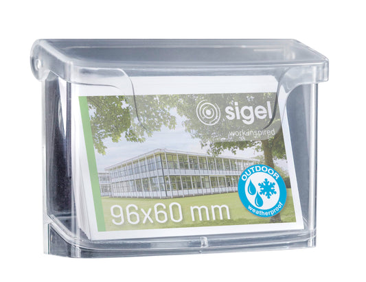 SIGEL LH326 Outdoor Wall-Mounted Business Card Holder - 60 Cards