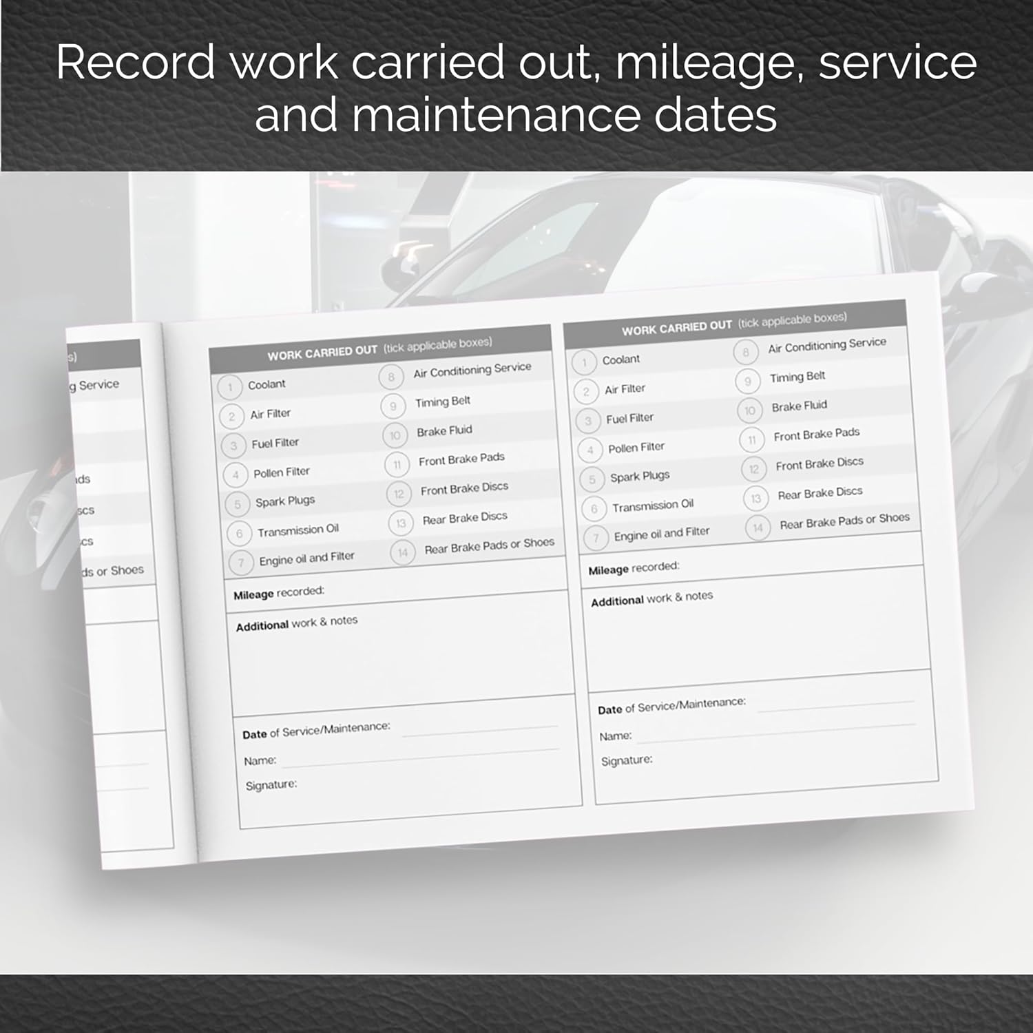 Vehicle Service Schedule & Maintenance Log Book | A5, Minimalistic Design-CentralDepot247