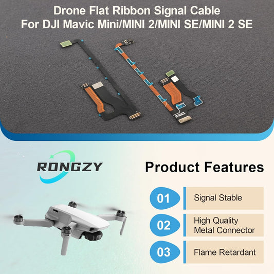 for DJI Mini 2 Ribbon Cable Replacement for DJI Mavic Mini/Mini SE/Mini 2 SE Gimbal Flex Flat 3 in 1 Cable Ribbon Cable Drone Accessories Part with Repair Tools