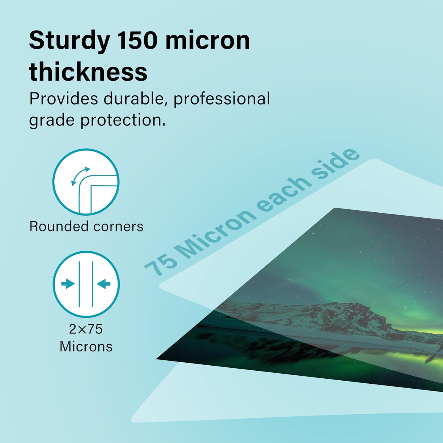 100 x A4 Gloss Laminating Pouches - 150 Microns, Clear Sleeves