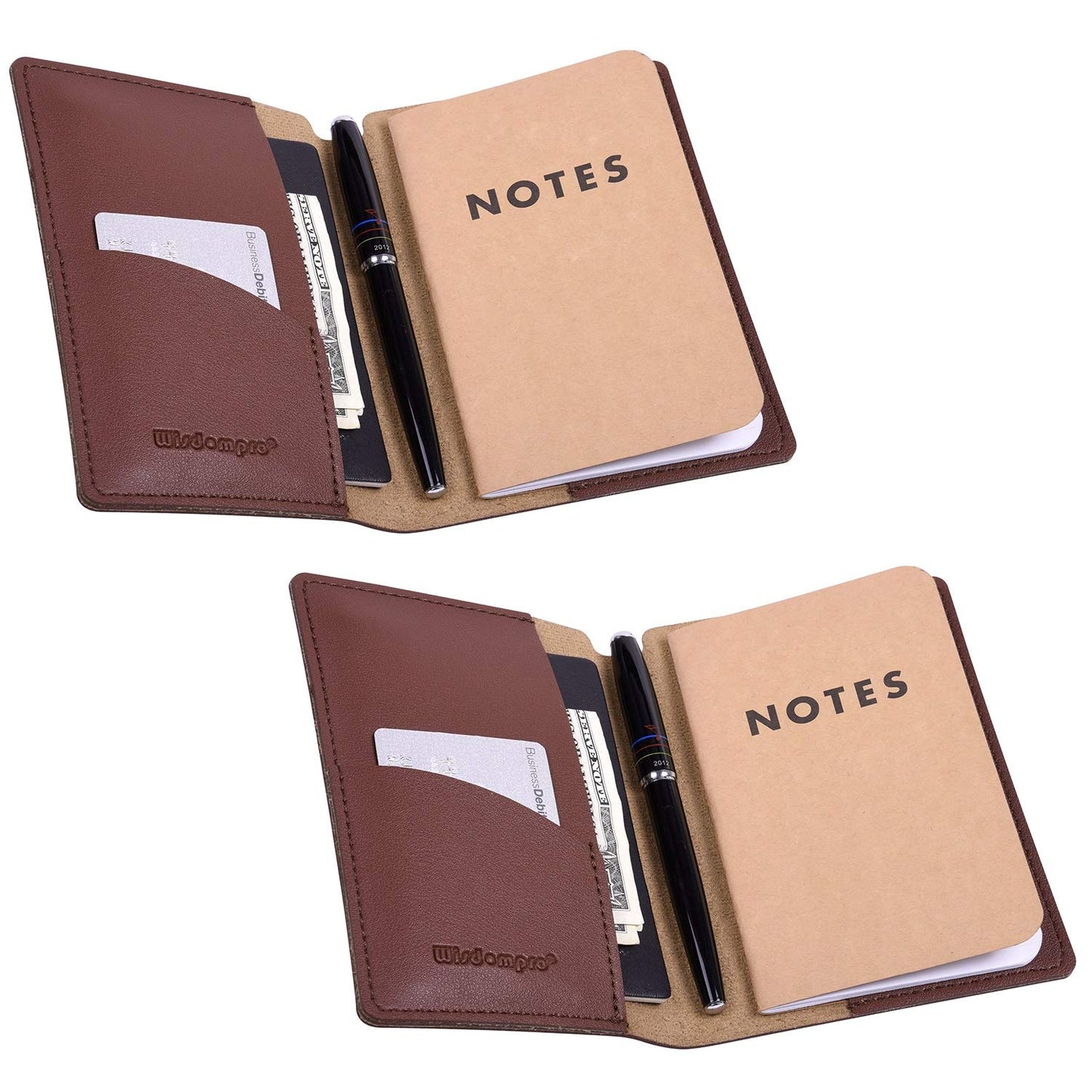 PU Leather Journal Cover 2 Pack for 3.5" x 5.5" Notebooks - Blue-CentralDepot247