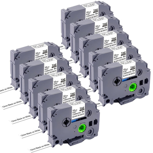 10 x TZe231 Label Maker Tape Replacement for Brother Printers