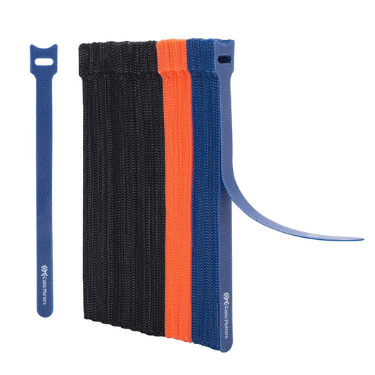 100-Pack Reusable Cable Ties - Multi-Color Hook and Loop Straps-CentralDepot247