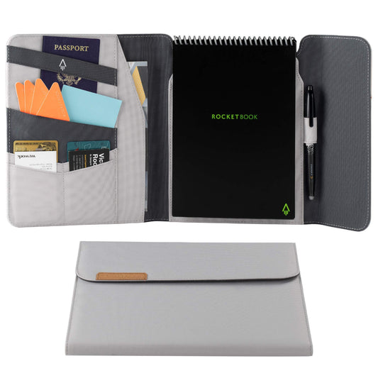 Rocketbook Flip Capsule Folio Cover - Gray, Letter Size (8.5" x 11")-CentralDepot247