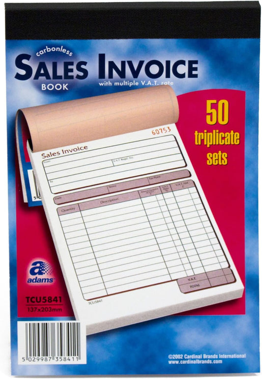 Pukka Pad NCR Triplicate Sales Invoice Book 137x203mm - Pack of 5