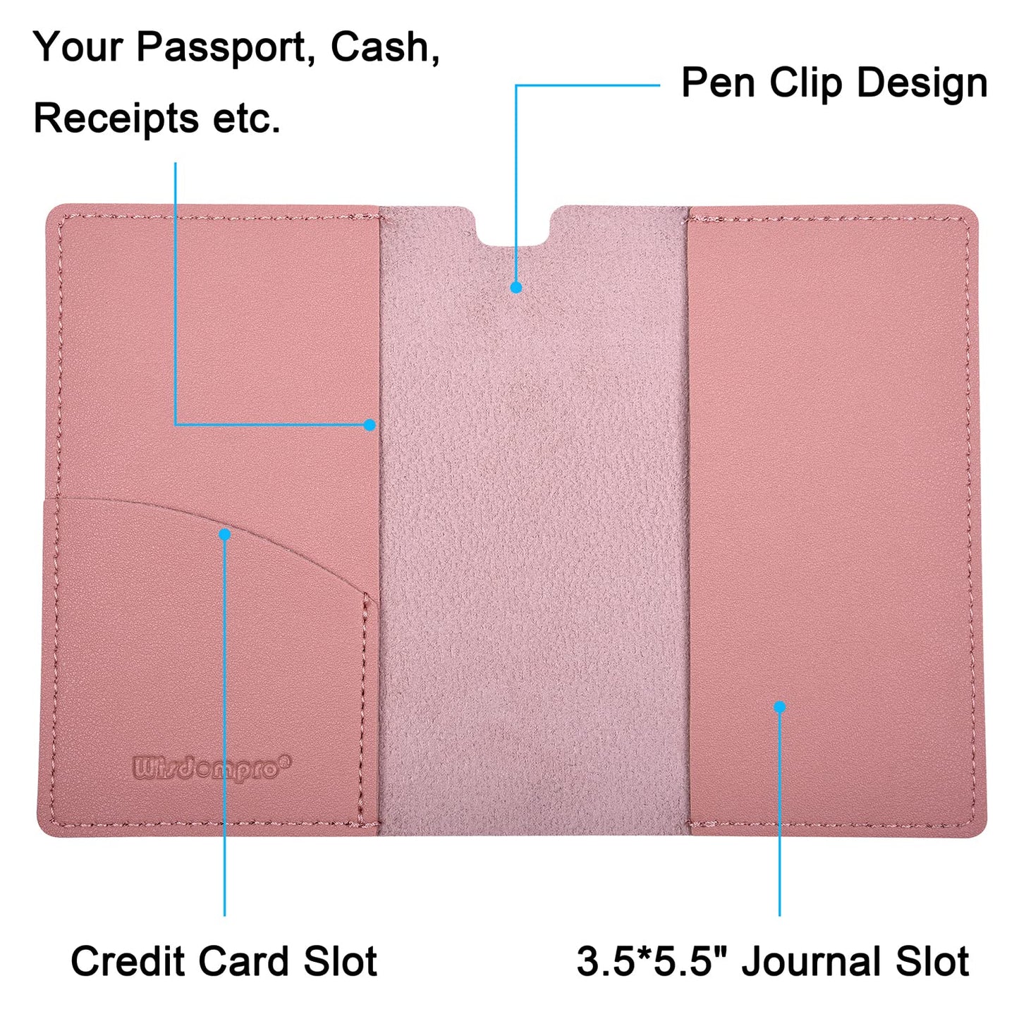 PU Leather Journal Cover 2 Pack for 3.5" x 5.5" Notebooks - Blue-CentralDepot247