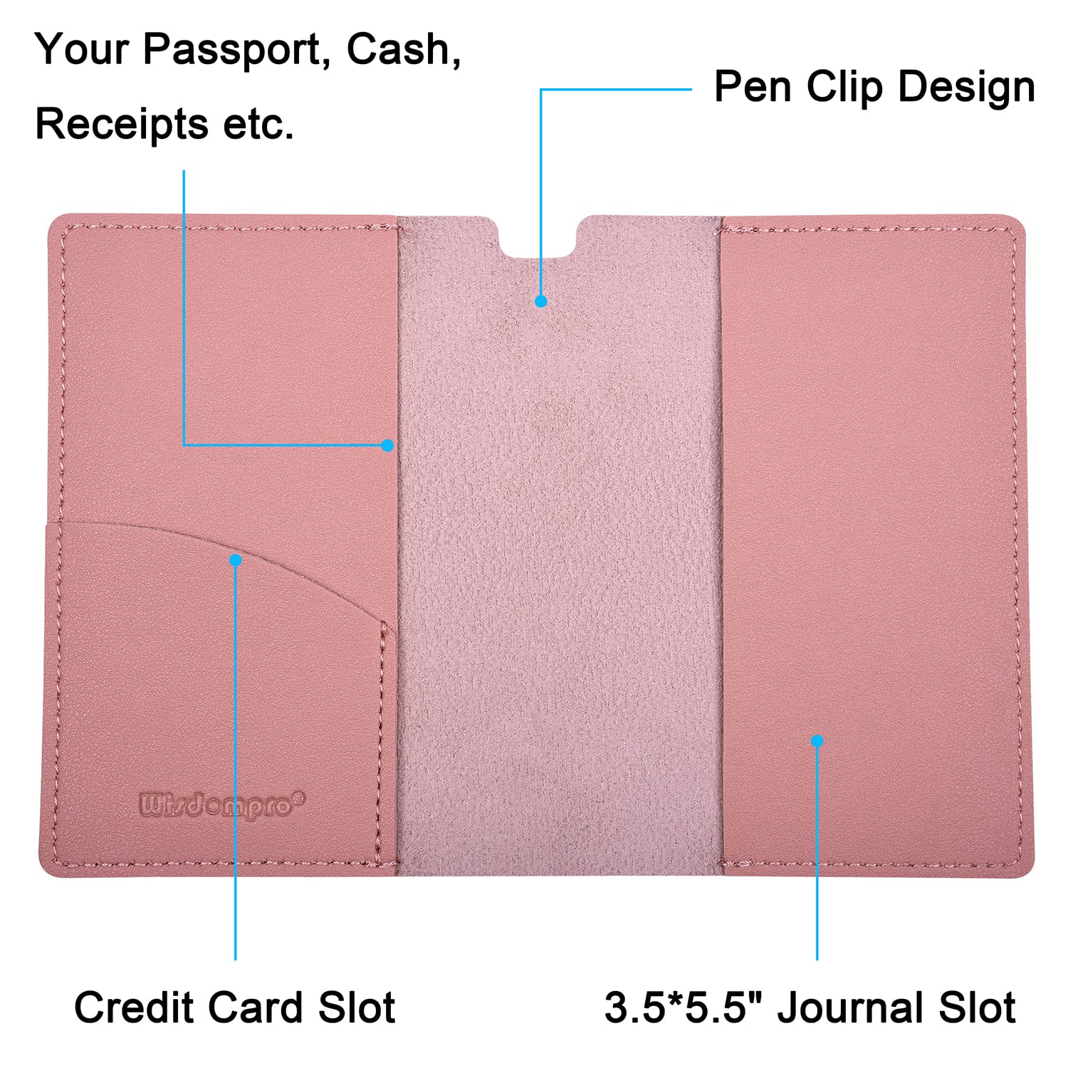 PU Leather Journal Cover 2 Pack for 3.5" x 5.5" Notebooks - Blue-CentralDepot247