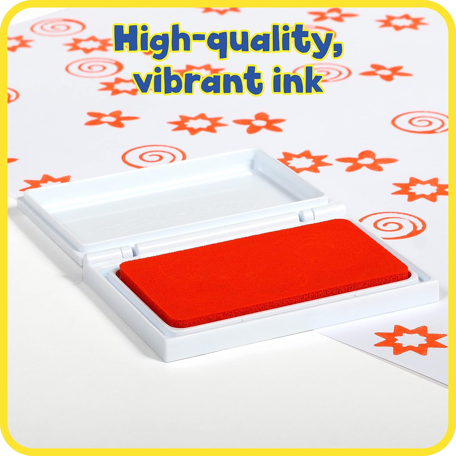 READY 2 LEARN Washable Stamp Pad - Orange, Non-Toxic, Fade Resistant