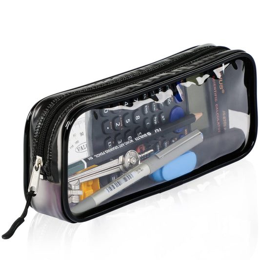 Stylish Transparent Pencil Case - 22x4x9 cm for Stationery & Travel-CentralDepot247