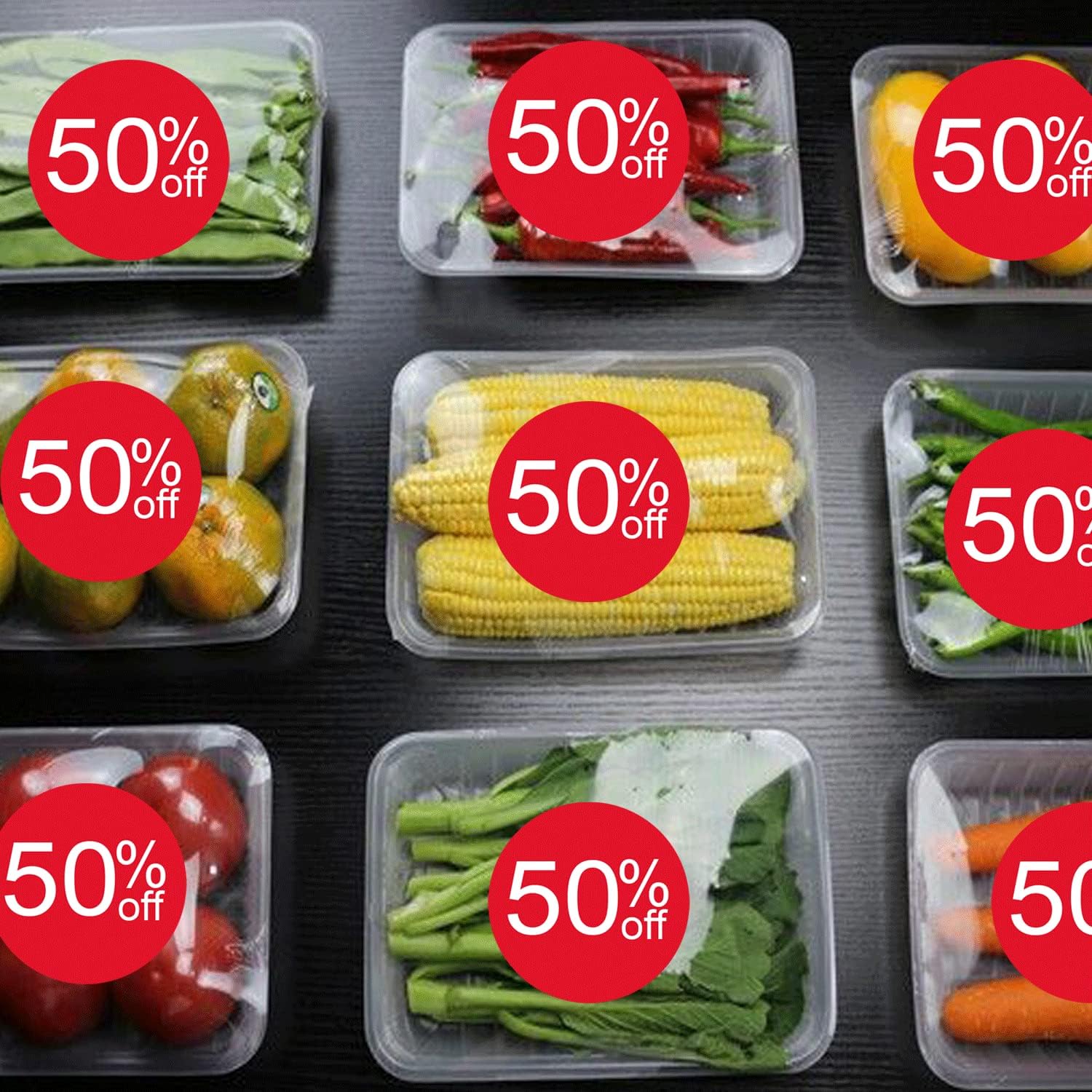 Price Stickers 50% Off Labels - 1.5 Inch Circle Stickers (1000 Pcs)