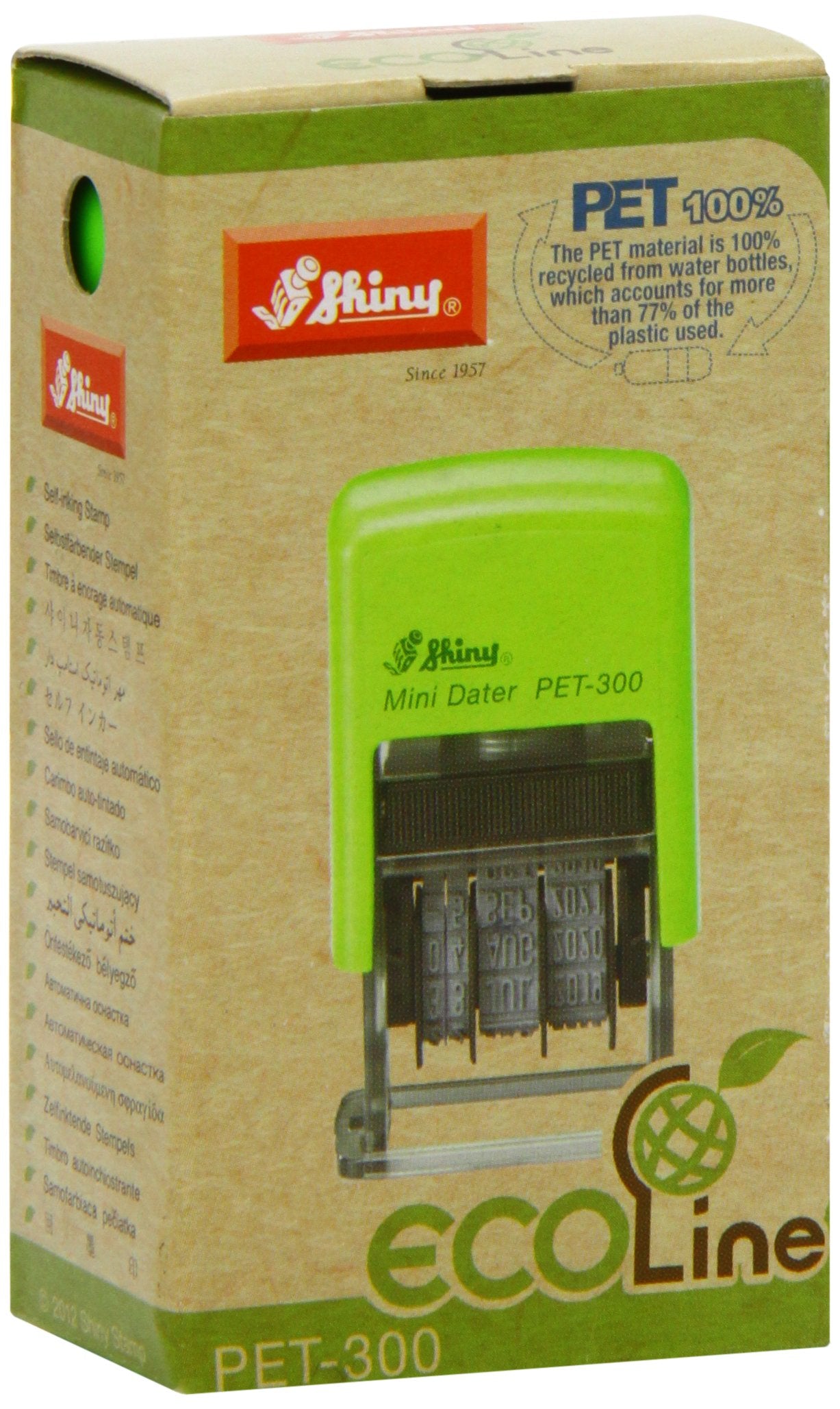 Self Inking Date Stamp - 3.8mm Character Height, Green Ink