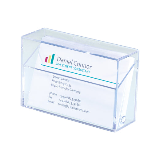 SIGEL VA110 Clear Business Card Box for Up to 100 Cards