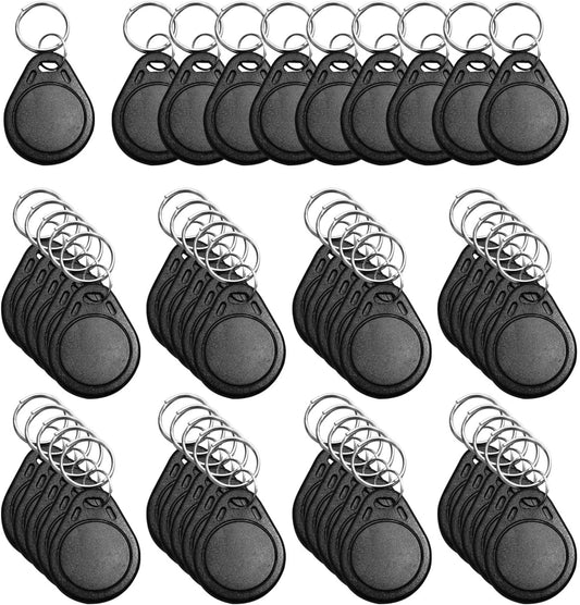 Proximity ID Card Key - 50pcs 125kHz RFID Rewritable Keyfobs