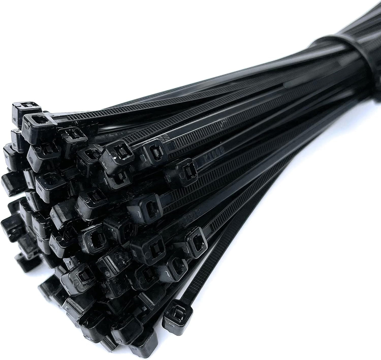 100 Pack Black Nylon Cable Ties - 300mm x 4.8mm Zip Ties-CentralDepot247