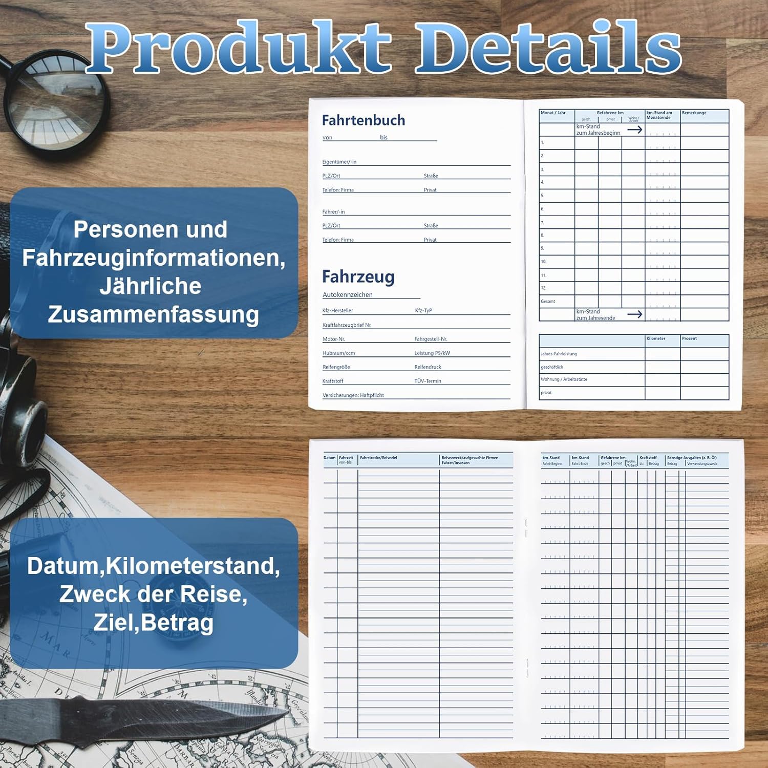 Set of 4 A5 Logbooks for Accurate Travel Record Keeping-CentralDepot247