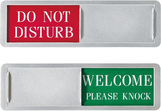 Ziranee DO NOT DISTURB/WELCOME PLEASE KNOCK Sliding Door Sign