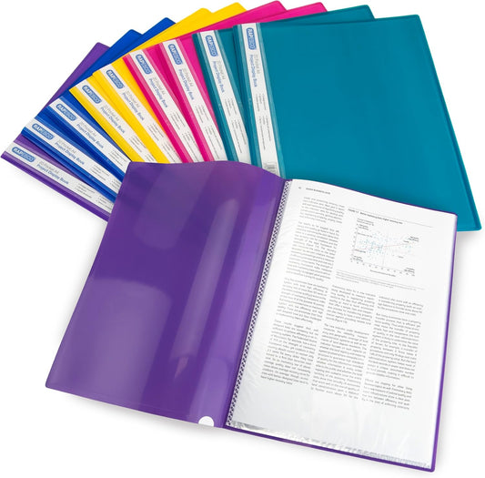 Rapesco 0919 A4 Project Presentation Display Book, 20 Pockets, Pack of 10