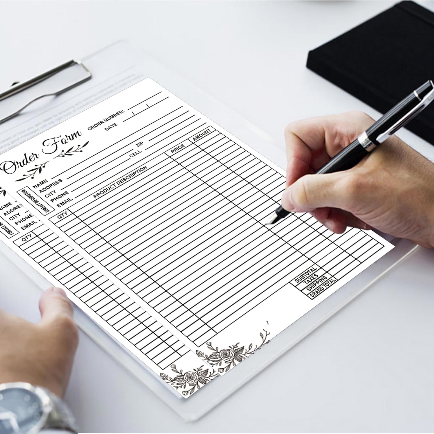 Pop Resin 2-Part Carbonless Sales Invoice Order Form Book - 50 Sets