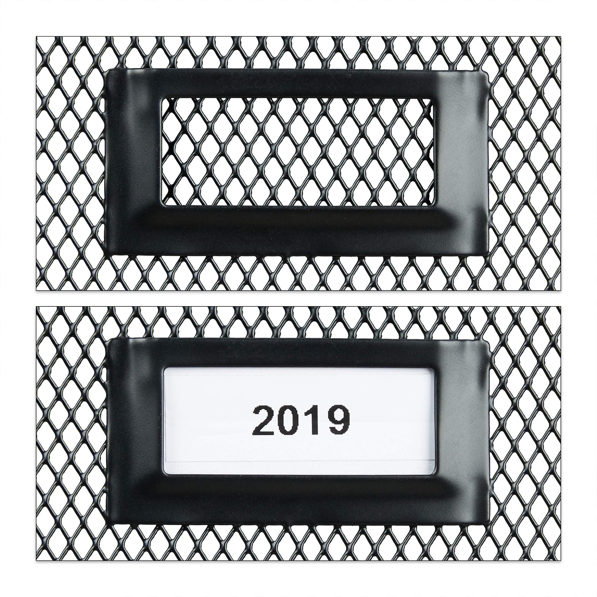Relaxdays Mesh Magazine File Holder A4 - Black Steel Organizer