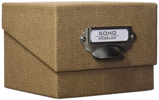 S.O.H.O. A6 Photo Storage Box with Handle & Index Holder - Hazelnut-CentralDepot247