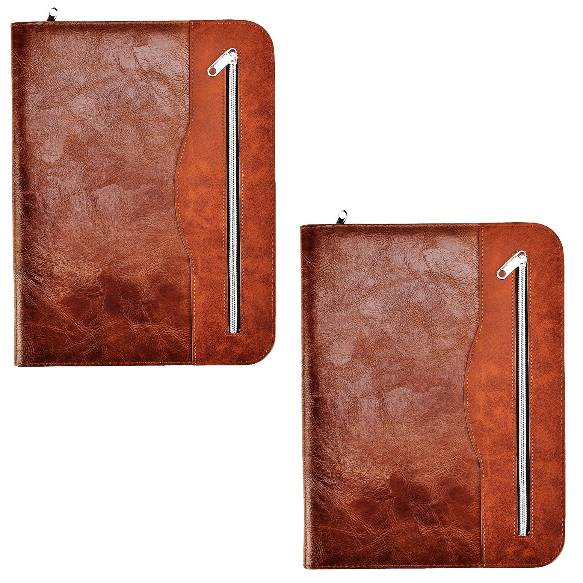 Soft Touch Conference Folder Portfolio A4 with Calculator - Brown-CentralDepot247