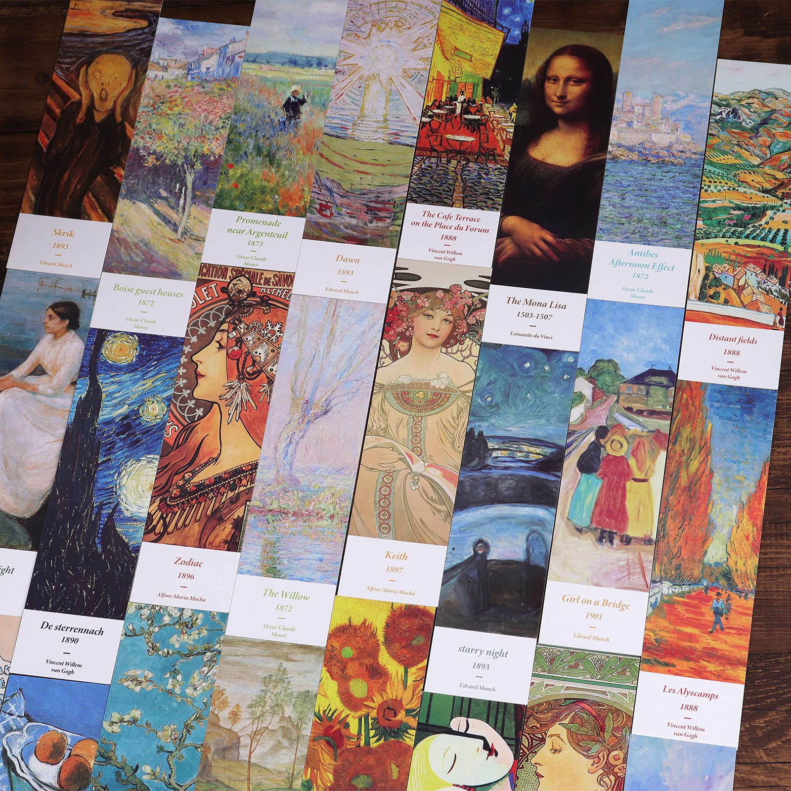 Vintage Style Bookmarks Pack - 30 Pcs Art Oil Painting Pattern